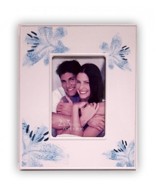 Fotorámeček kovový 6 x 8 cm, "květy"