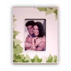 Fotorámeček kovový 6 x 8 cm, "listy"