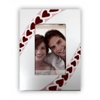 Fotorámeček kovový 6 x 8 cm, AB3 "srdce"