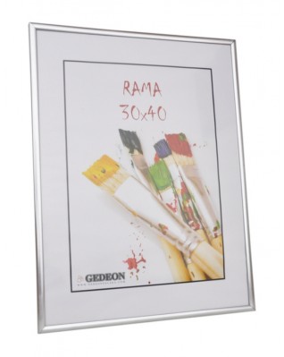 Fotorámeček plastový 30x40, stříbrný