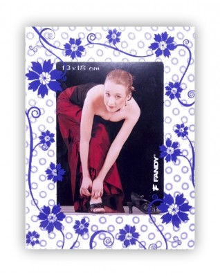 Fotorámeček plastový 10x15, fialový s krouž.