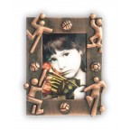 Fotorámeček mosazný 4 x 5 cm, "děti" 