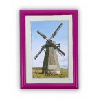 Fotorámeček dřevěný 15x21,  A5, růžový