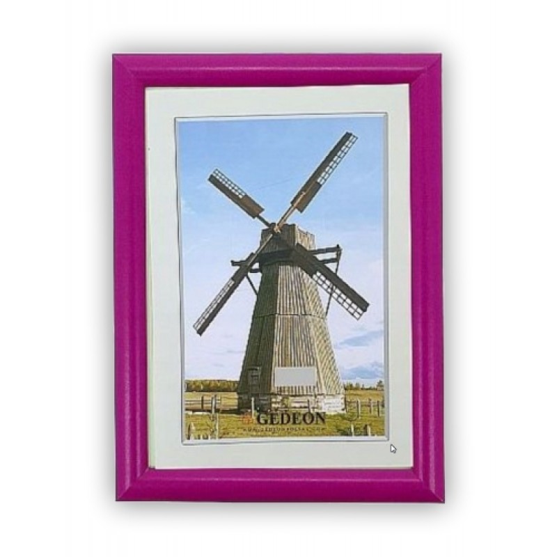 Fotorámeček dřevěný 15x21,  A5, růžový