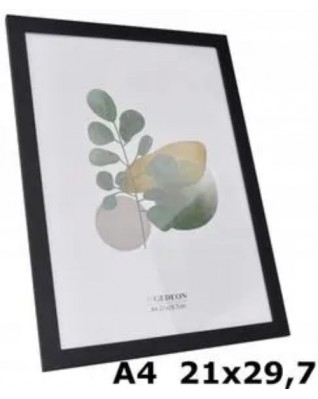 Fotorámeček dřevěný 29x29,7,  A4, černý  Fotorámeček dřevěný 29x29,7,  A4, černý