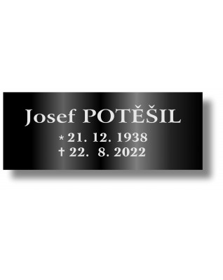 Štítek na pohřební urnu 115x45mm CU1-0B