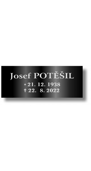 Štítek na pohřební urnu 115x45mm CU1-0B