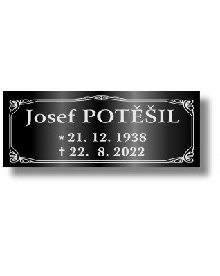 Štítek na pohřební urnu 115x45mm CU1-1B
