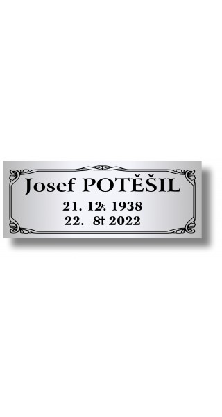 Štítek na pohřební urnu 115x45mm CU1-1