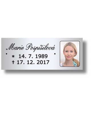 Štítek na pohřební urnu 115x45mm CU1-10 Štítek na pohřební urnu 115x45mm CU1-10