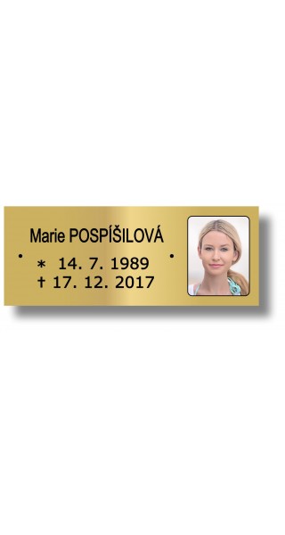 Štítek na pohřební urnu 115x45mm CU1-10