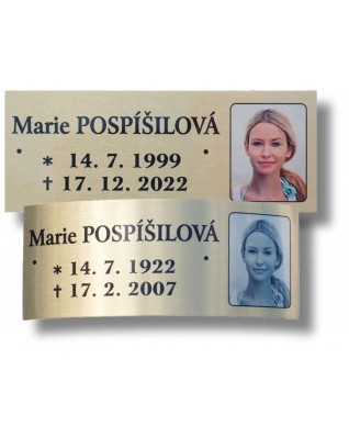 Štítek na pohřební urnu 115x45mm CU1-10 Štítek na pohřební urnu 115x45mm CU1-10