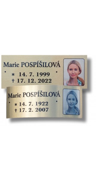 Štítek na pohřební urnu 115x45mm CU1-10