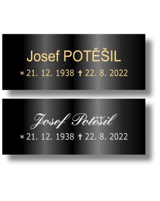 Štítek na pohřební urnu 115x45mm CU1-2B