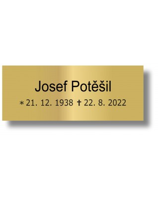 Štítek na pohřební urnu 115x45mm CU1-2