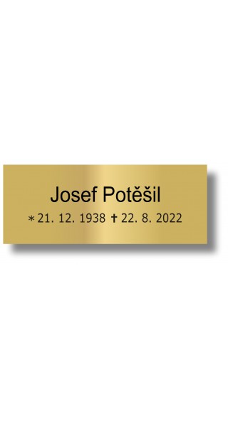 Štítek na pohřební urnu 115x45mm CU1-2