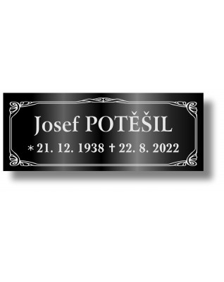 Štítek na pohřební urnu 115x45mm CU1-3B