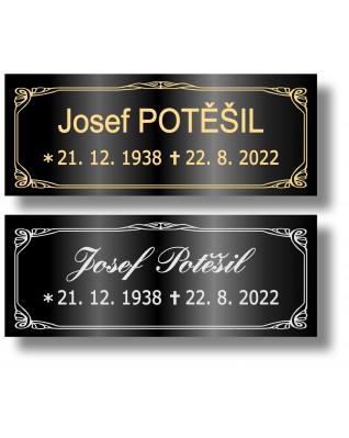 Štítek na pohřební urnu 115x45mm CU1-3B