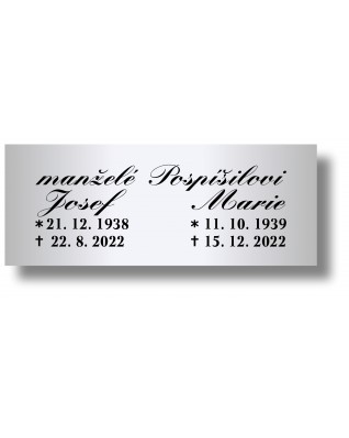 Štítek na pohřební urnu 115x45mm CU1-4