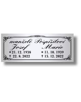 Štítek na pohřební urnu 115x45mm CU1-5