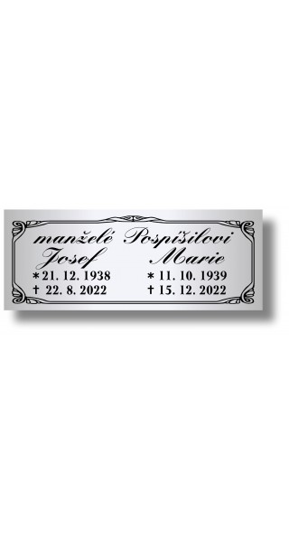 Štítek na pohřební urnu 115x45mm CU1-5