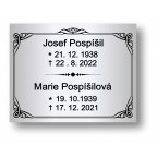 Štítek na pohřební urnu 115x90mm CU1-6