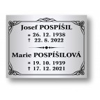 Štítek na pohřební urnu 115x90mm CU1-6
