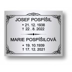 Štítek na pohřební urnu 115x90mm CU1-6