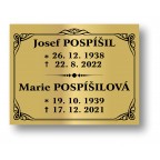 Štítek na pohřební urnu 115x90mm CU1-6