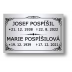 Štítek na pohřební urnu 115 x 75 mm CU1-7