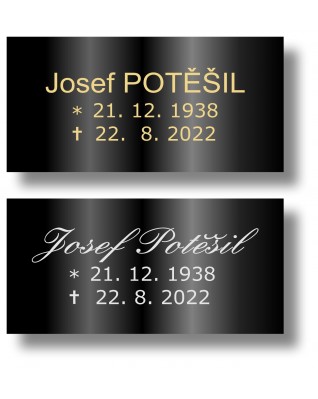Štítek na pohřební urnu 100x49mm CU2-0B