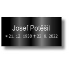 Štítek na pohřební urnu 100 x 49 mm CU2-2B