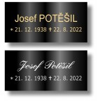 Štítek na pohřební urnu 100 x 49 mm CU2-2B