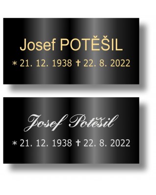 Štítek na pohřební urnu 100x49mm CU2-2B