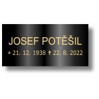 Štítek na pohřební urnu 100 x 49 mm CU2-2B