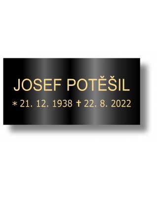 Štítek na pohřební urnu 100x49mm CU2-2B
