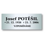 Štítek na rakev nebo kolumbárium 225x90mm CU21-2