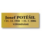 Štítek na rakev nebo kolumbárium 225x90mm CU21-2