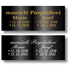 Štítek na pohřební urnu 140x55mm CU7-0B (rovný)