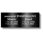 Štítek na pohřební urnu 140x55mm CU7-0B (rovný)