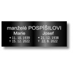 Štítek na pohřební urnu 140x55mm CU7-0B (rovný)