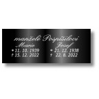 Štítek na pohřební urnu 140x55mm CU7-0B (rovný)
