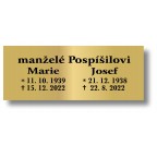 Štítek na pohřební urnu 140 x 55 mm CU7-0