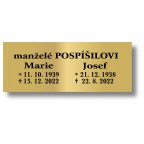 Štítek na pohřební urnu 140 x 55 mm CU7-0