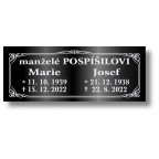 Štítek na pohřební urnu 140x55mm CU7-1B (rovný)