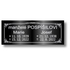 Štítek na pohřební urnu 140x55mm CU7-1B (rovný)