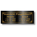 Štítek na pohřební urnu 140x55mm CU7-1B (rovný)