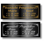 Štítek na pohřební urnu 140x55mm CU7-1B (rovný)