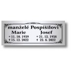 Štítek na pohřební urnu 140 x 55 mm CU7-1 (rovný)