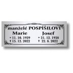 Štítek na pohřební urnu 140 x 55 mm CU7-1 (rovný)